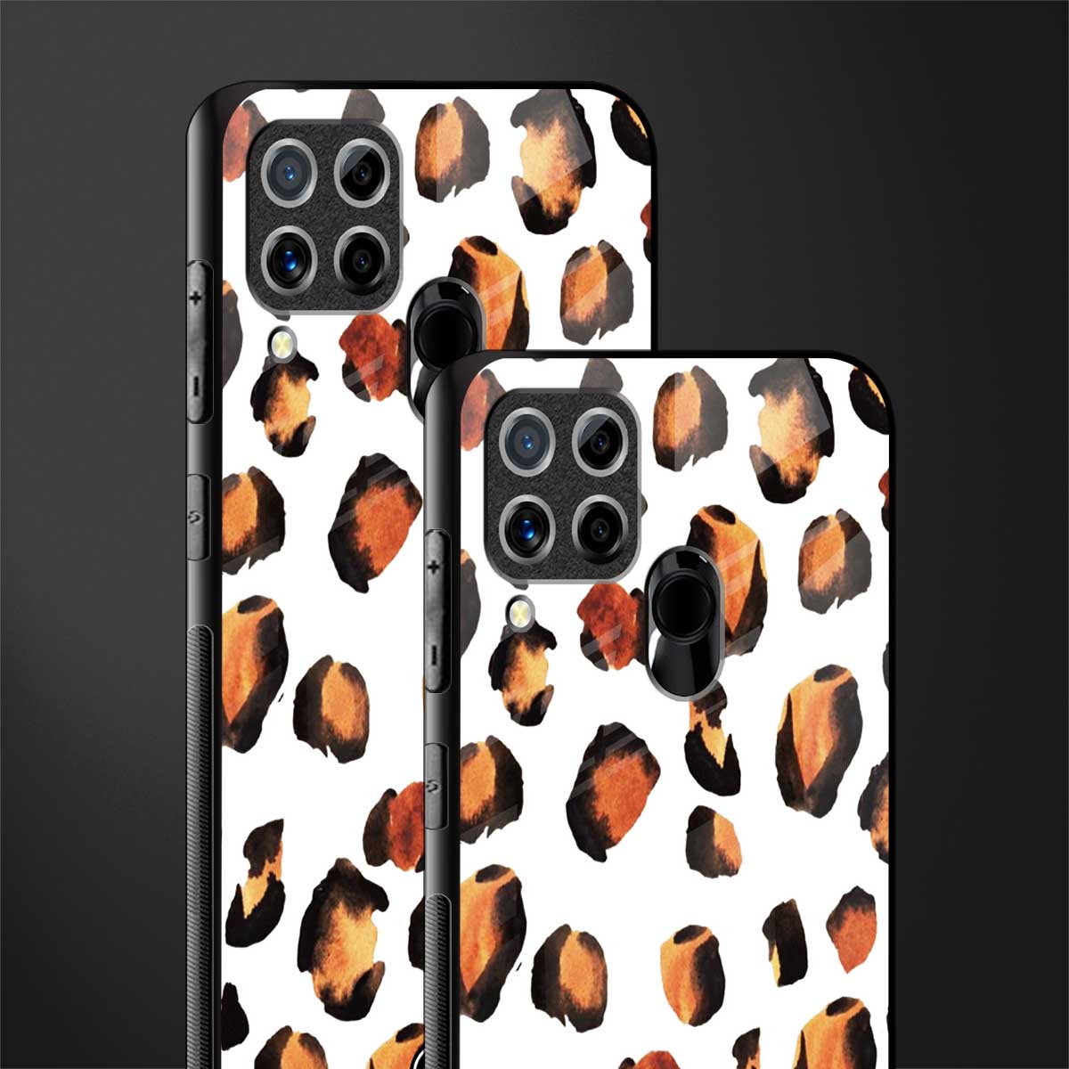 cheetah fur glass case for realme c15 image-2