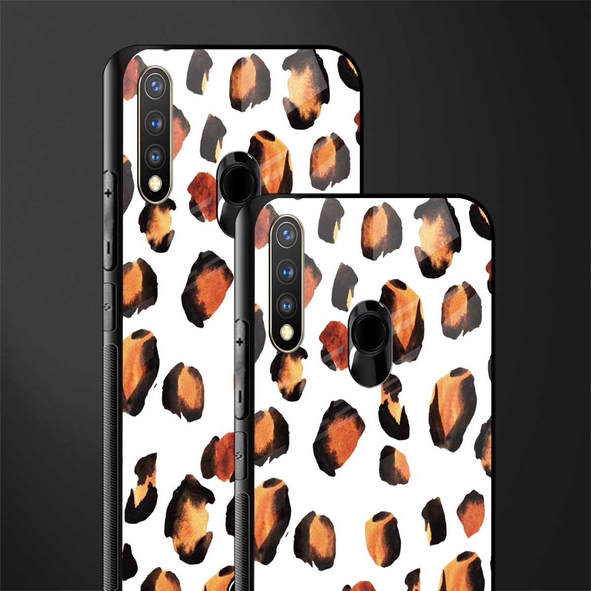 cheetah fur glass case for vivo y19 image-2