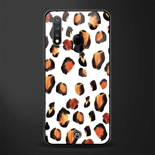 cheetah fur glass case for vivo u20 image