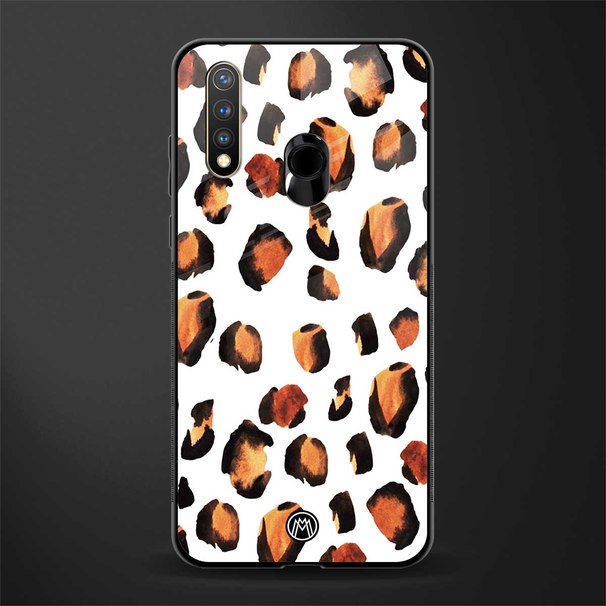 cheetah fur glass case for vivo y19 image