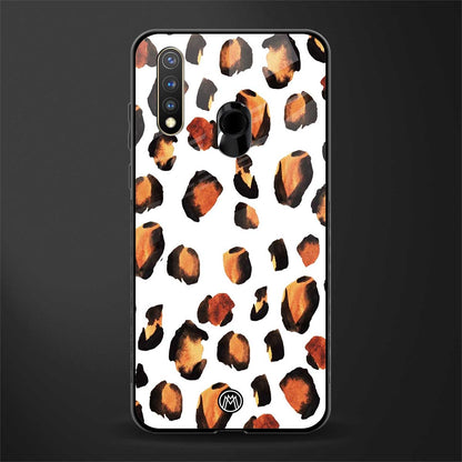 cheetah fur glass case for vivo y19 image
