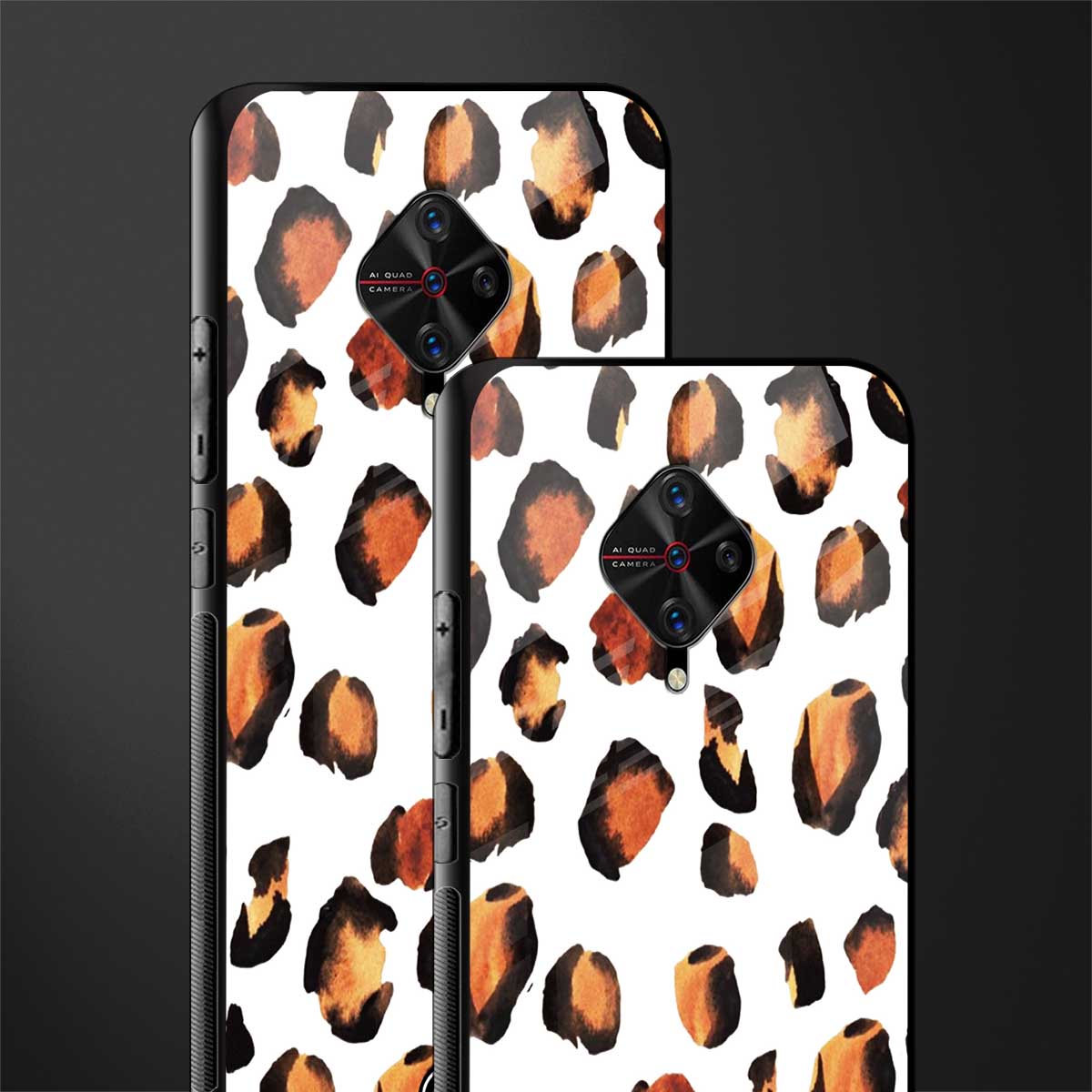 cheetah fur glass case for vivo s1 pro image-2