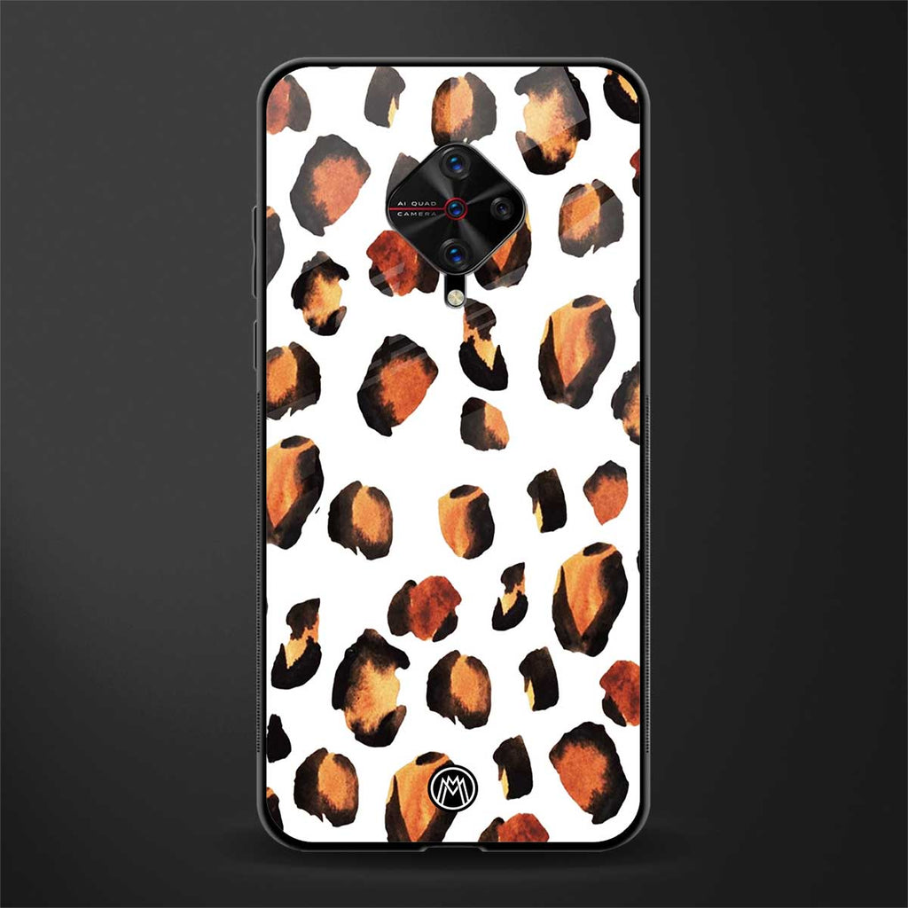cheetah fur glass case for vivo s1 pro image