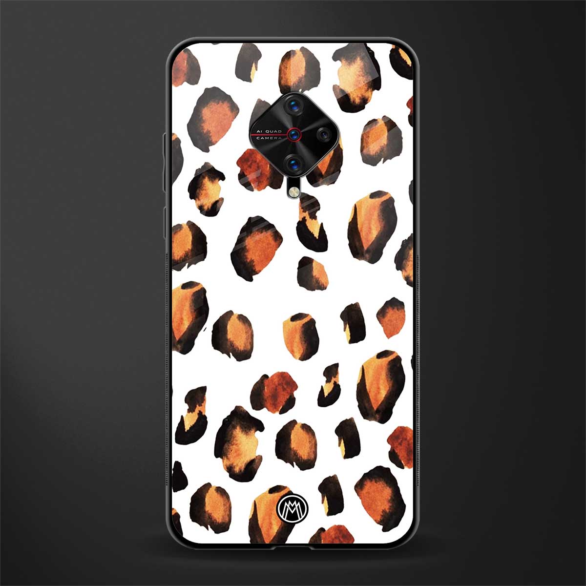 cheetah fur glass case for vivo s1 pro image