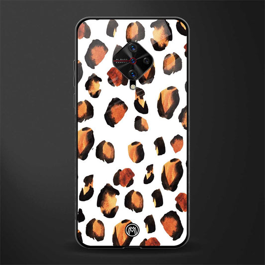 cheetah fur glass case for vivo s1 pro image