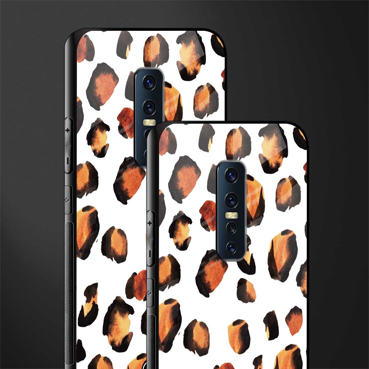 cheetah fur glass case for vivo v17 pro image-2