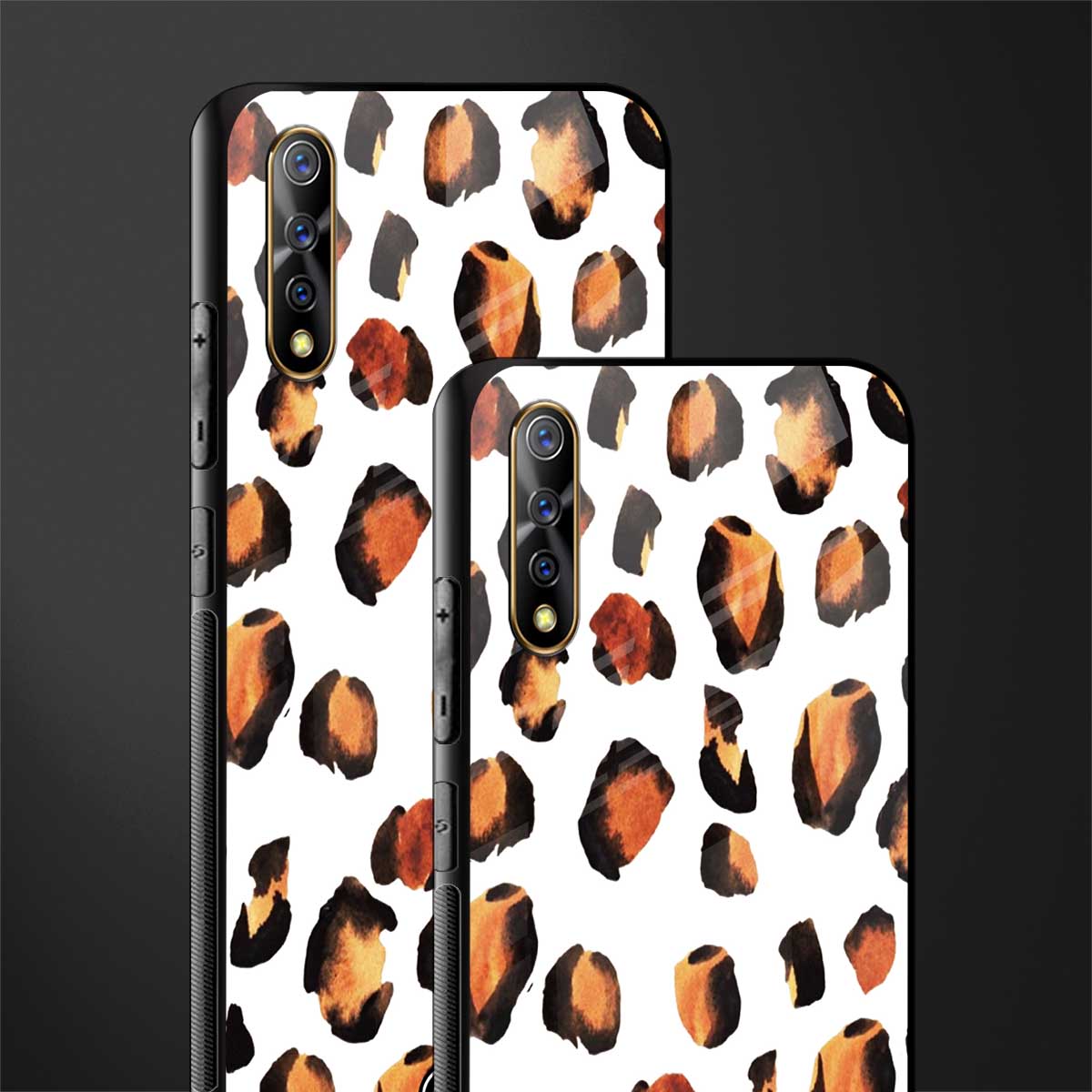 cheetah fur glass case for vivo z1x image-2