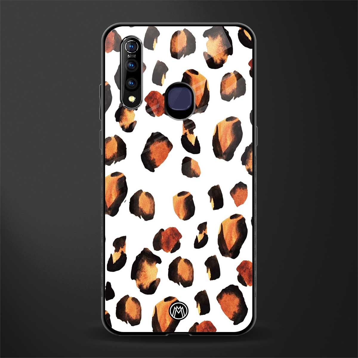 cheetah fur glass case for vivo z1 pro image