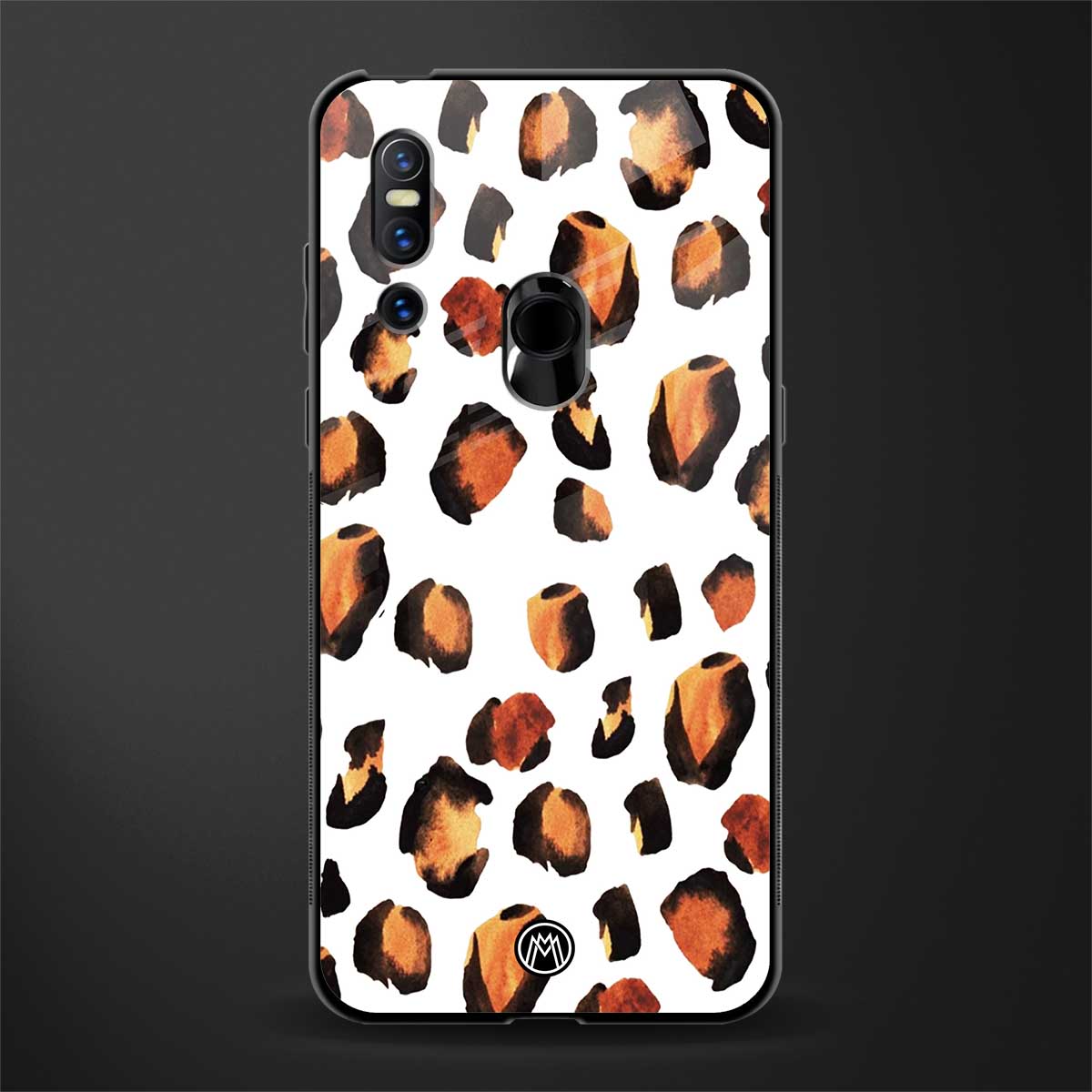 cheetah fur glass case for vivo v15 image