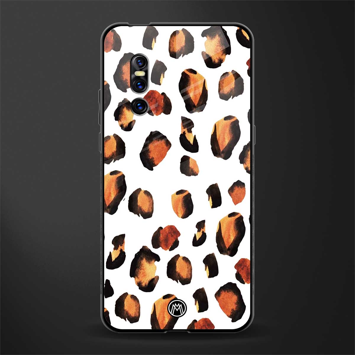cheetah fur glass case for vivo v15 pro image