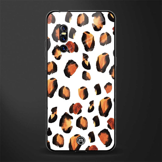 cheetah fur glass case for vivo v15 pro image
