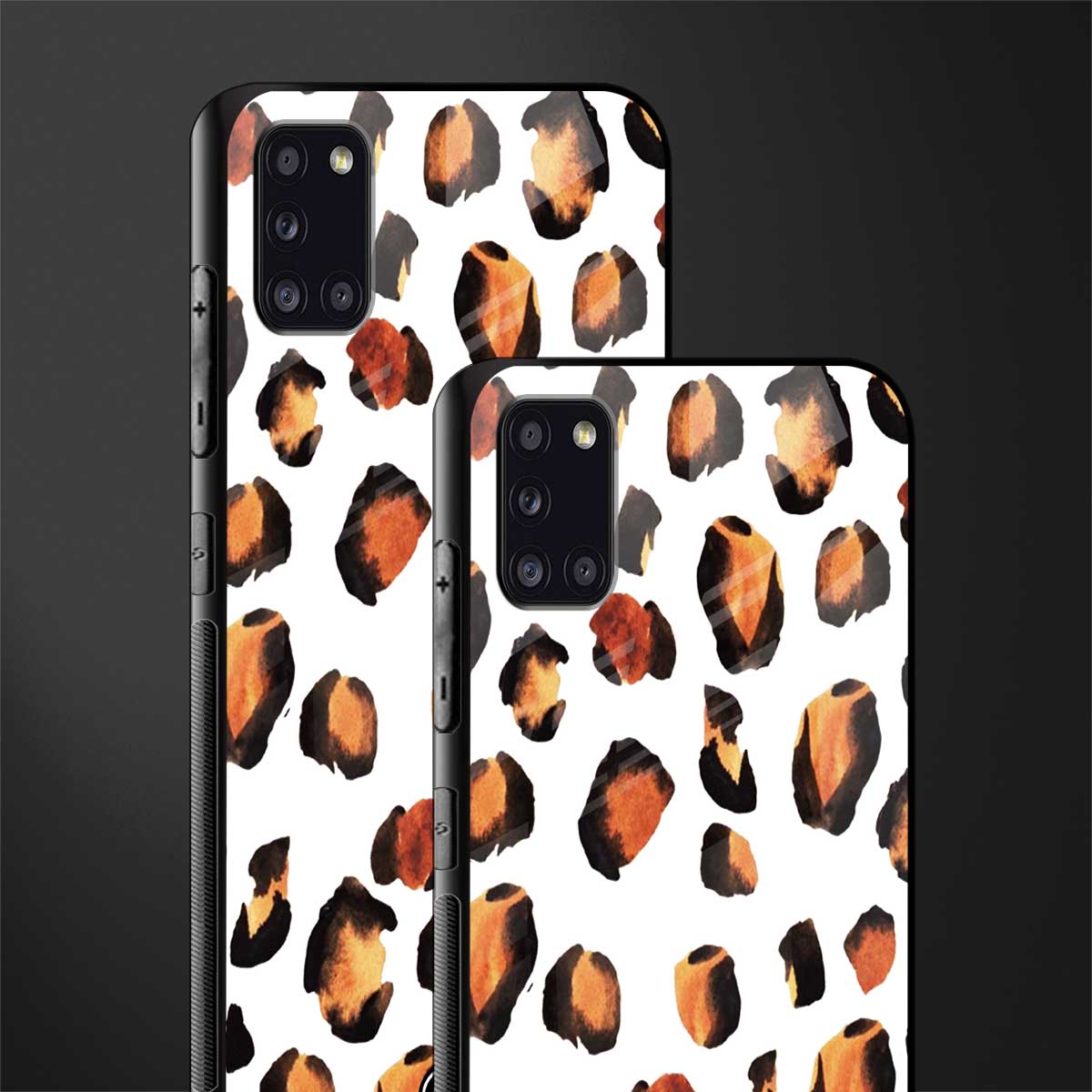 cheetah fur glass case for samsung galaxy a31 image-2