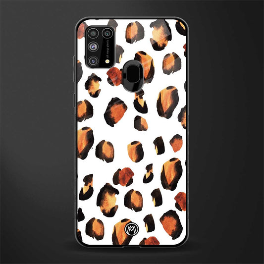 cheetah fur glass case for samsung galaxy m31 prime edition image