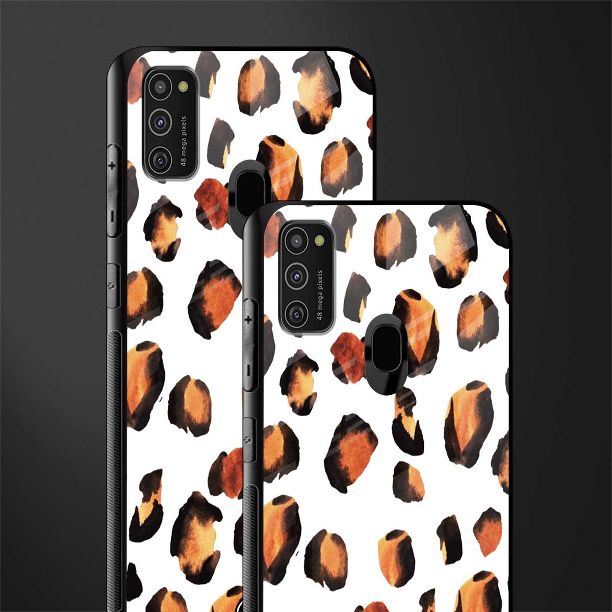 cheetah fur glass case for samsung galaxy m30s image-2