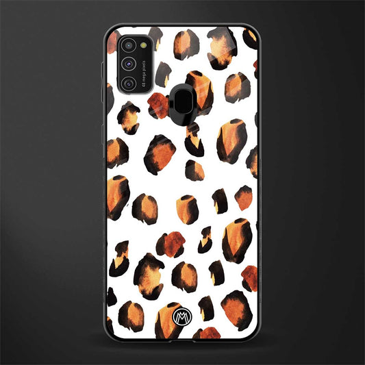 cheetah fur glass case for samsung galaxy m21 image