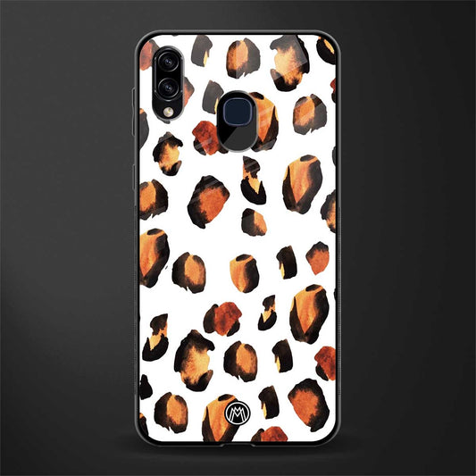 cheetah fur glass case for samsung galaxy a20 image