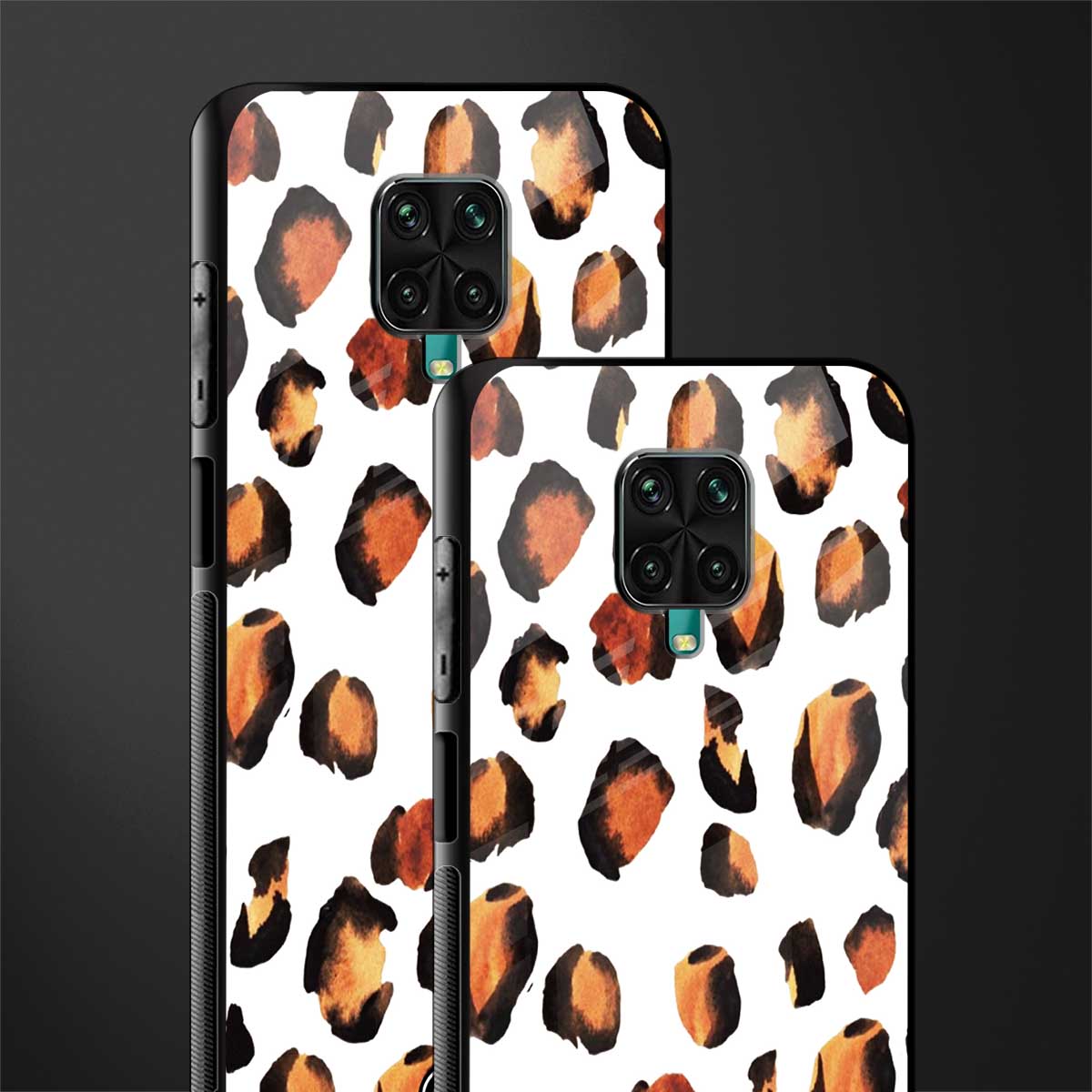 cheetah fur glass case for poco m2 pro image-2
