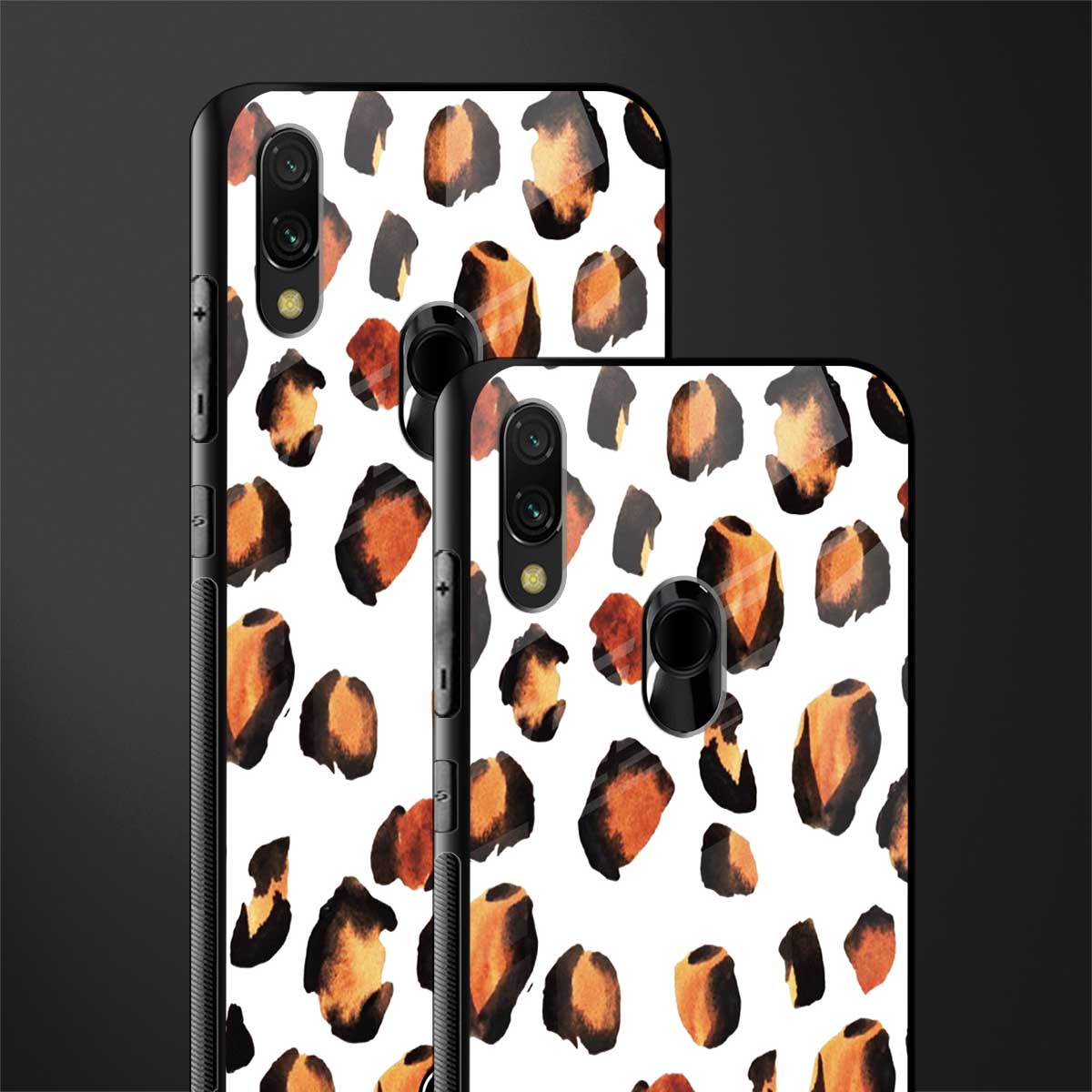 cheetah fur glass case for redmi 7redmi y3 image-2