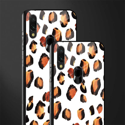 cheetah fur glass case for redmi note 7 pro image-2