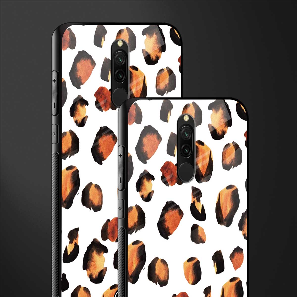 cheetah fur glass case for redmi 8 image-2