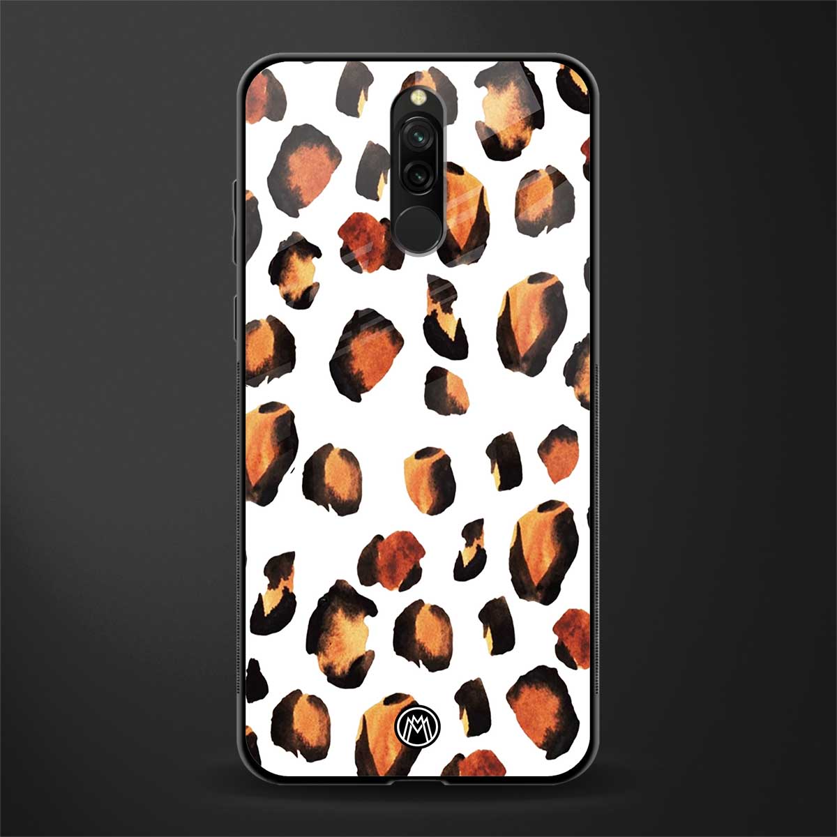 cheetah fur glass case for redmi 8 image