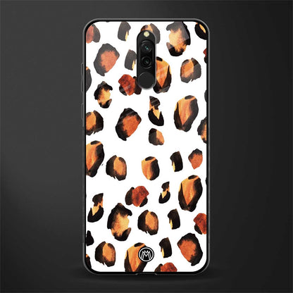 cheetah fur glass case for redmi 8 image