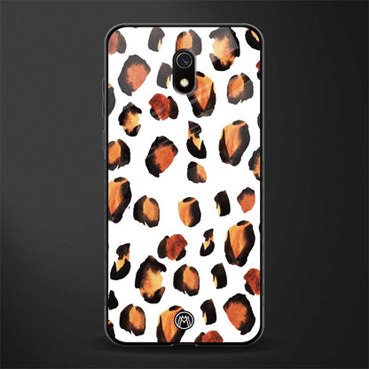 cheetah fur glass case for redmi 8a image