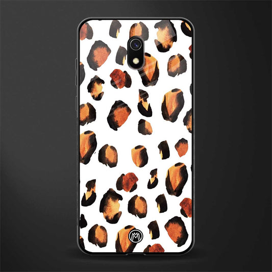 cheetah fur glass case for redmi 8a image