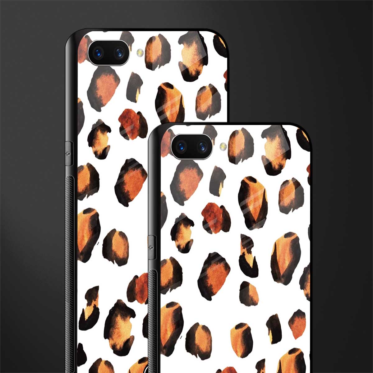 cheetah fur glass case for oppo a3s image-2