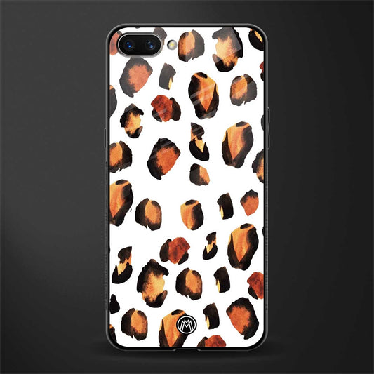 cheetah fur glass case for oppo a3s image