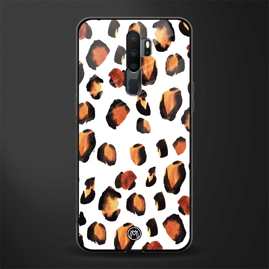 cheetah fur glass case for oppo a9 2020 image