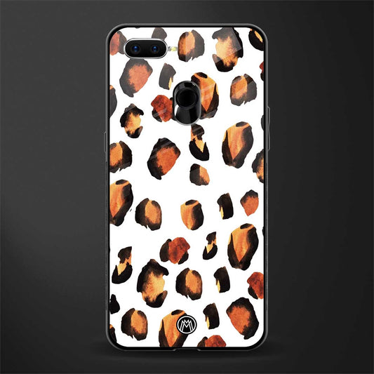 cheetah fur glass case for oppo a7 image