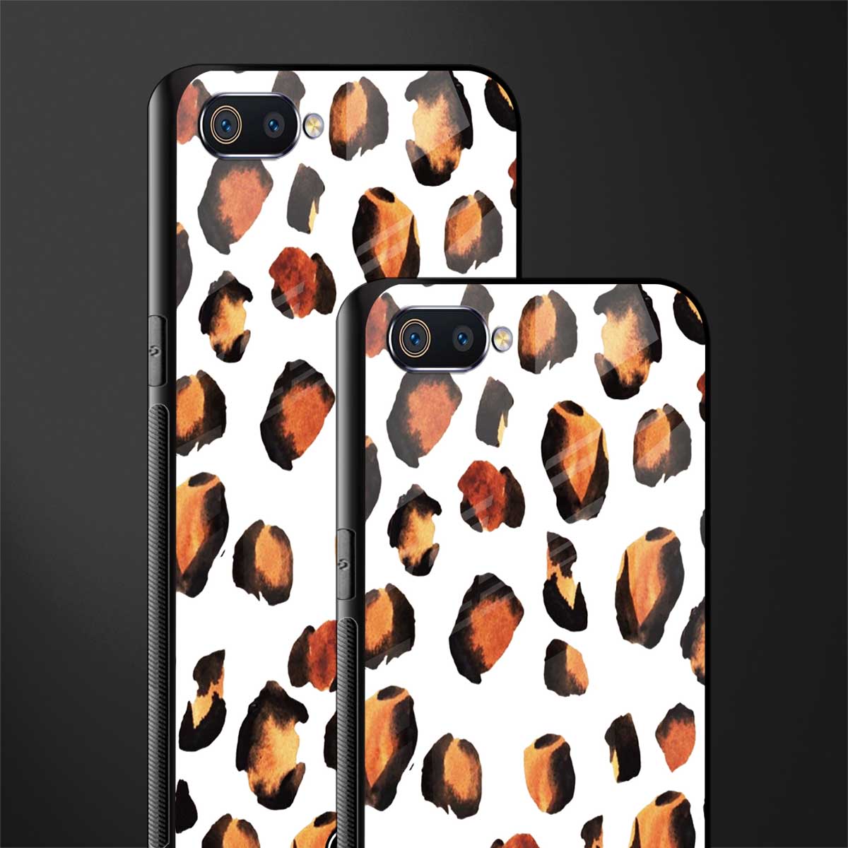 cheetah fur glass case for oppo a1k image-2