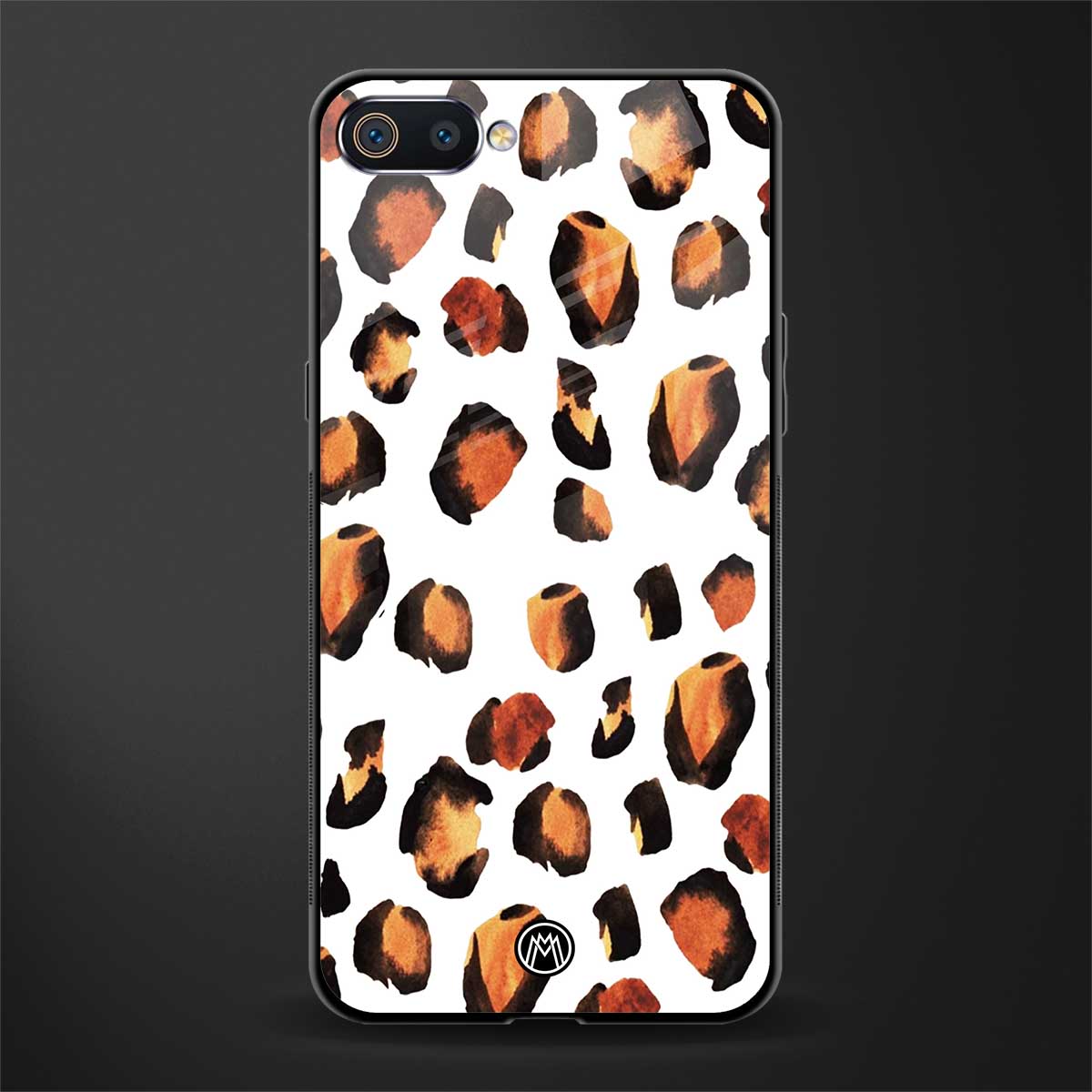 cheetah fur glass case for oppo a1k image