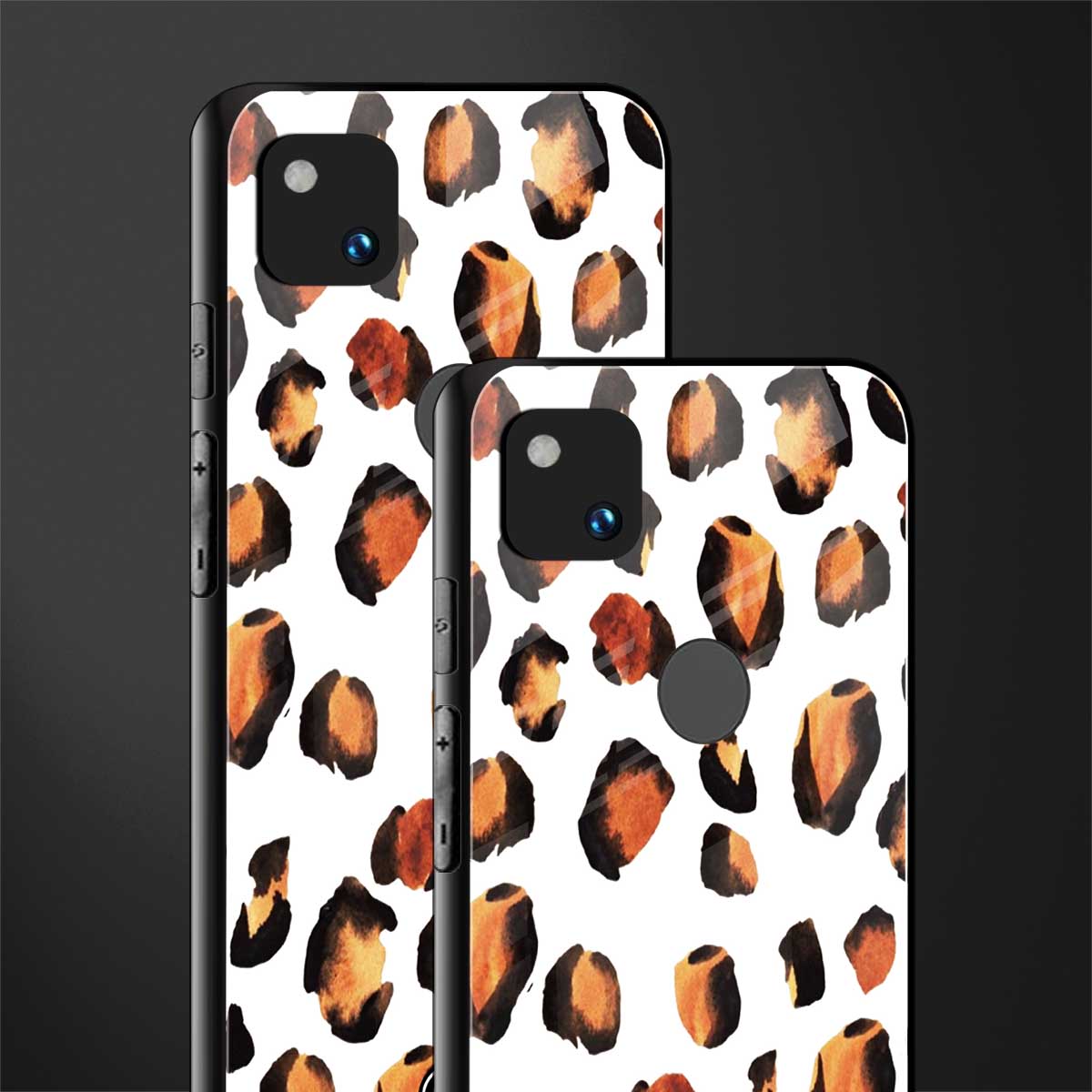 cheetah fur back phone cover | glass case for google pixel 4a 4g