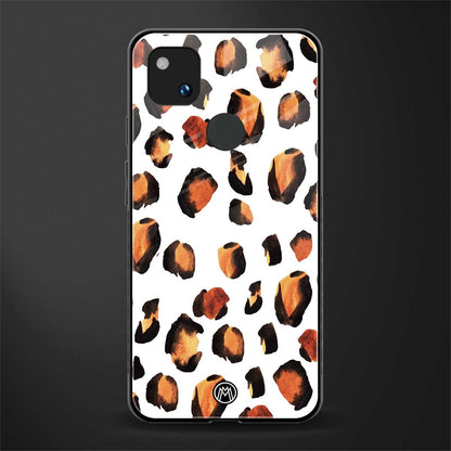 cheetah fur back phone cover | glass case for google pixel 4a 4g