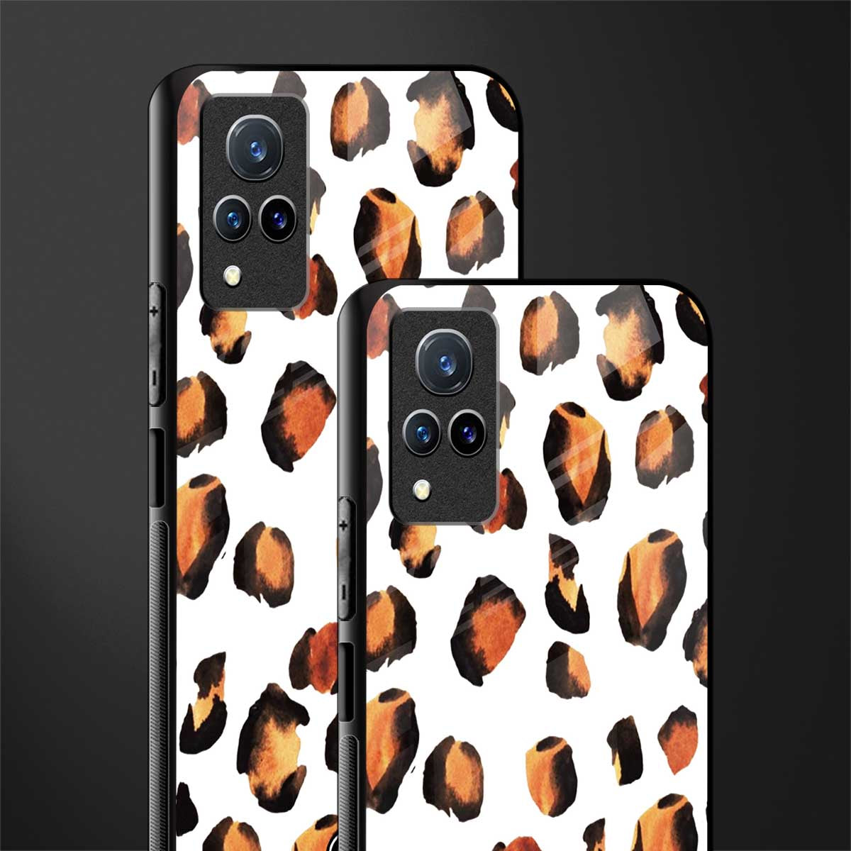 cheetah fur glass case for vivo v21 5g image-2