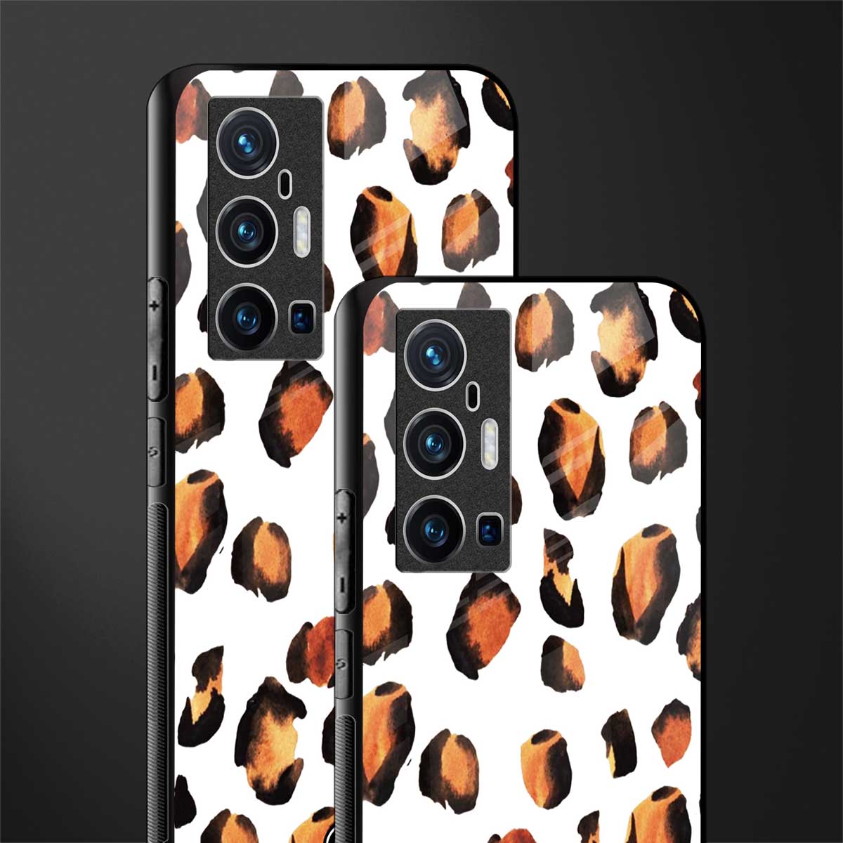cheetah fur glass case for vivo x70 pro plus image-2