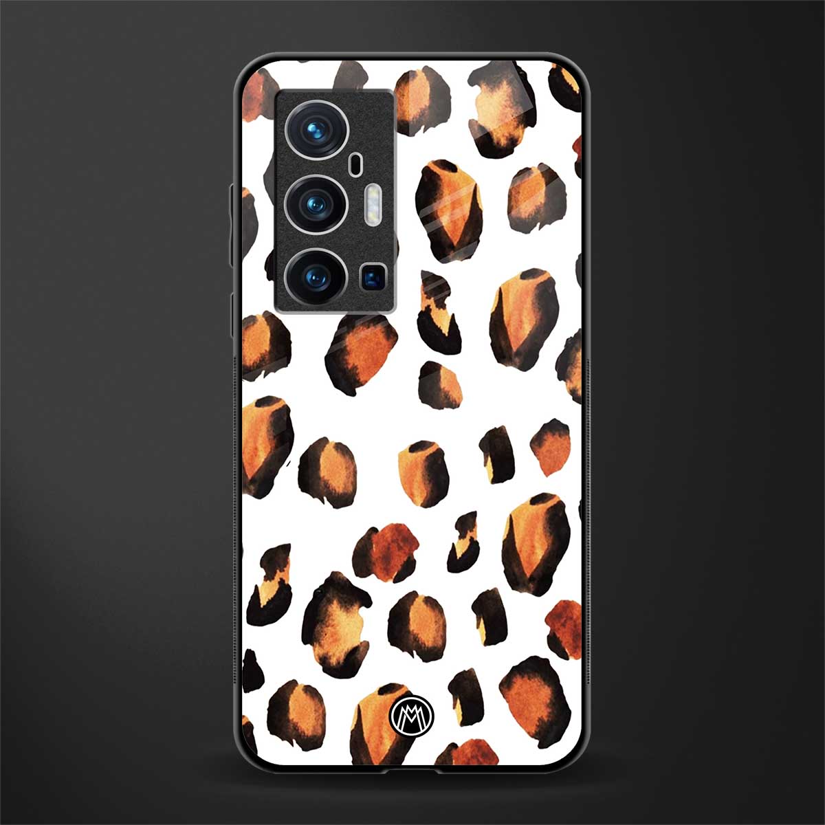 cheetah fur glass case for vivo x70 pro plus image