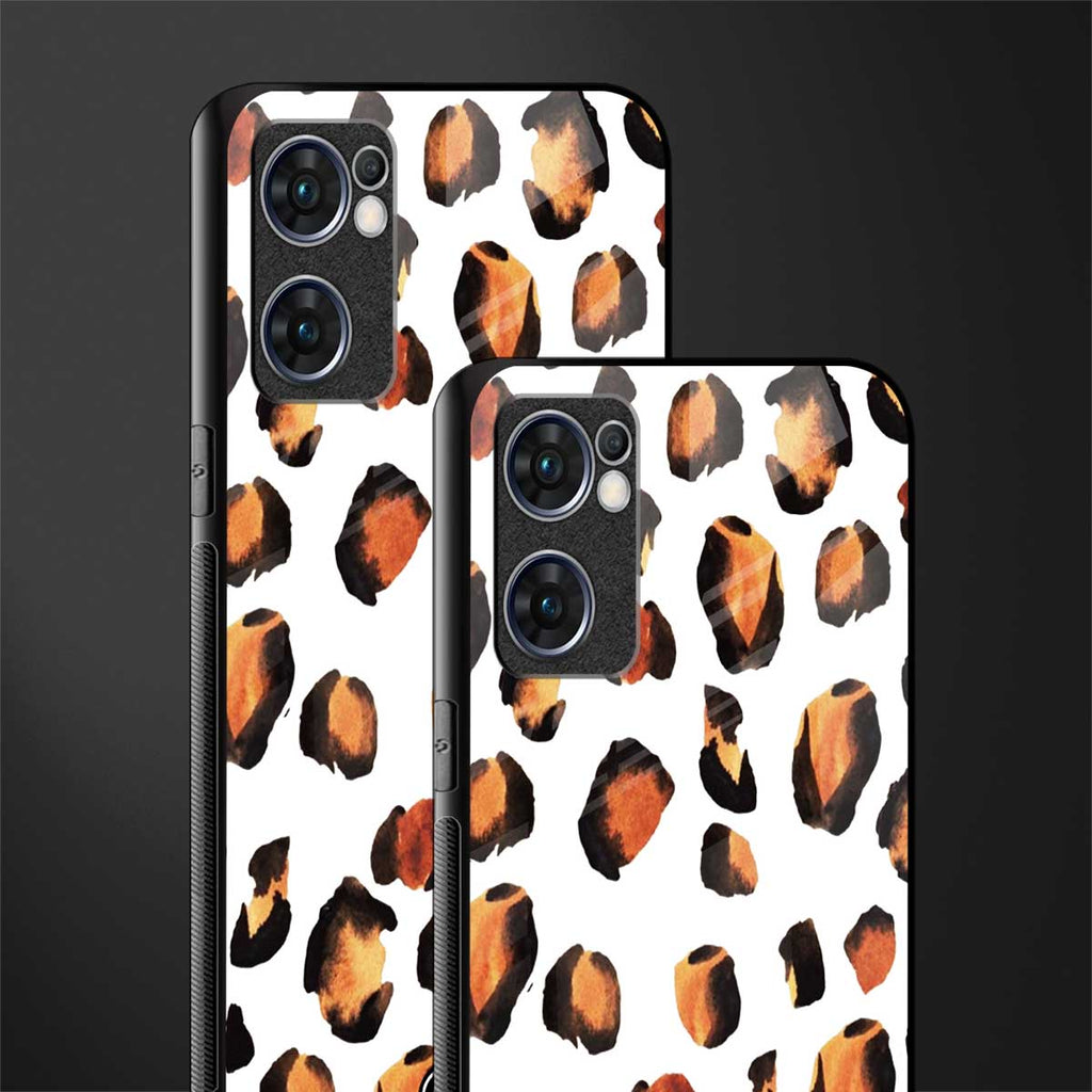 cheetah fur glass case for oppo reno7 5g image-2