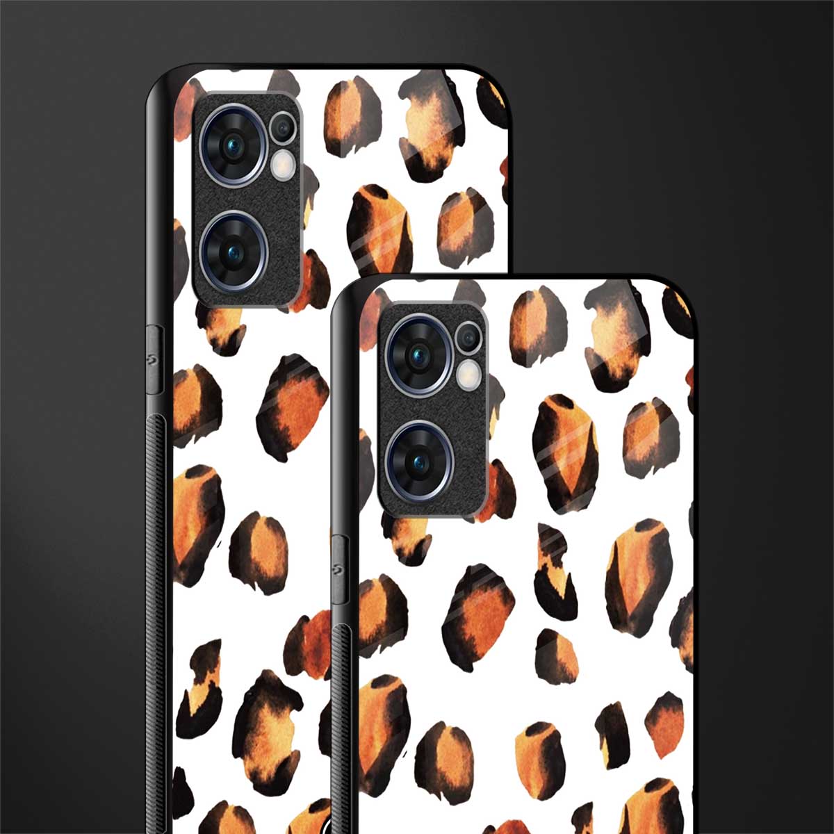 cheetah fur glass case for oppo reno7 5g image-2