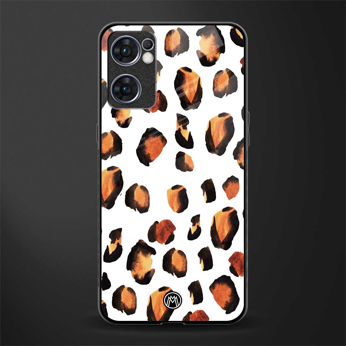 cheetah fur glass case for oppo reno7 5g image