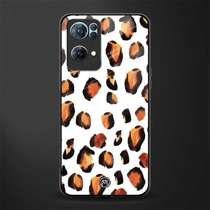 cheetah fur glass case for oppo reno7 pro 5g image