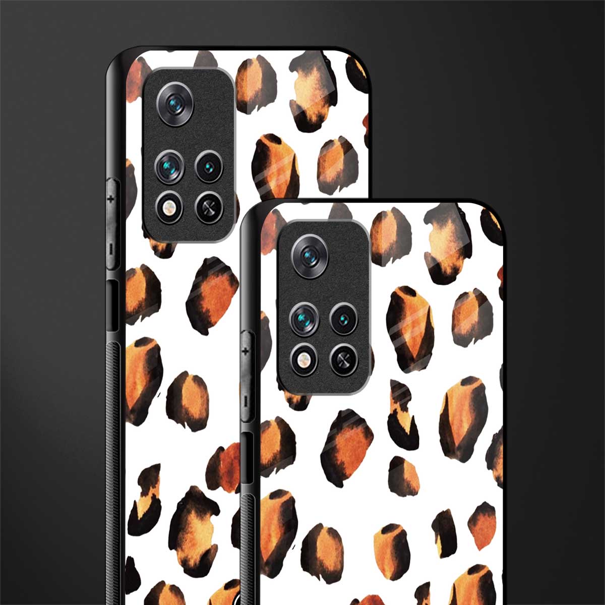 cheetah fur glass case for poco m4 pro 5g image-2