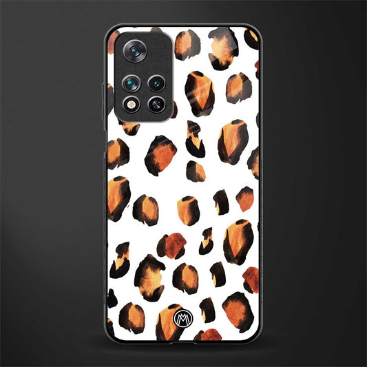 cheetah fur glass case for poco m4 pro 5g image