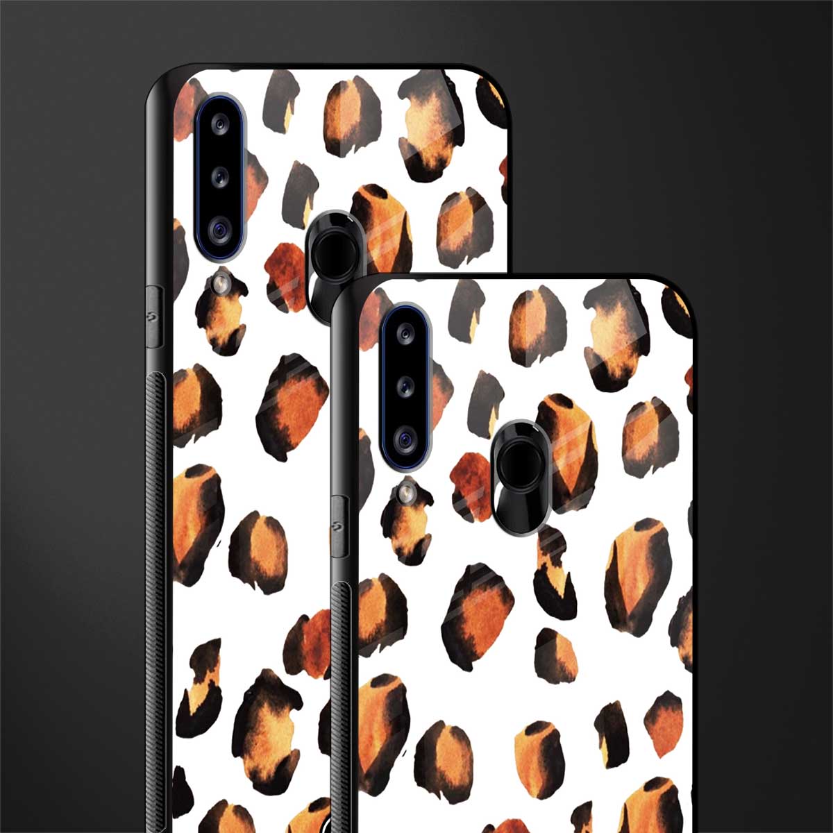 cheetah fur glass case for samsung galaxy a20s image-2