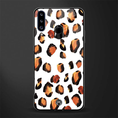 cheetah fur glass case for samsung galaxy a20s image