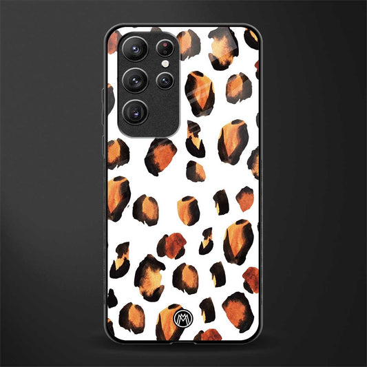 cheetah fur glass case for samsung galaxy s22 ultra 5g image