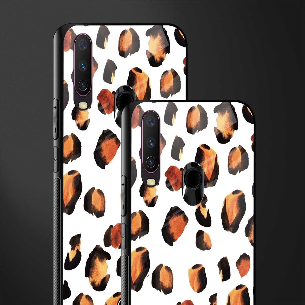 cheetah fur glass case for vivo y17 image-2