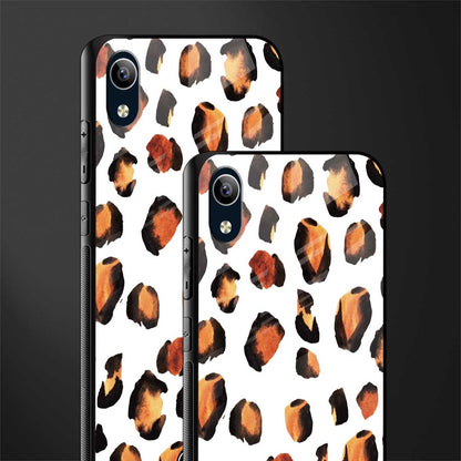 cheetah fur glass case for vivo y1s without fingerprint image-2